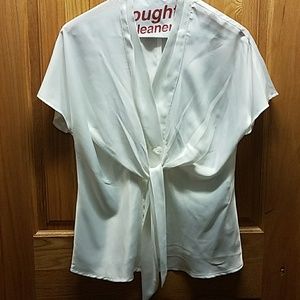 Kaspar White Blouse Size Small
